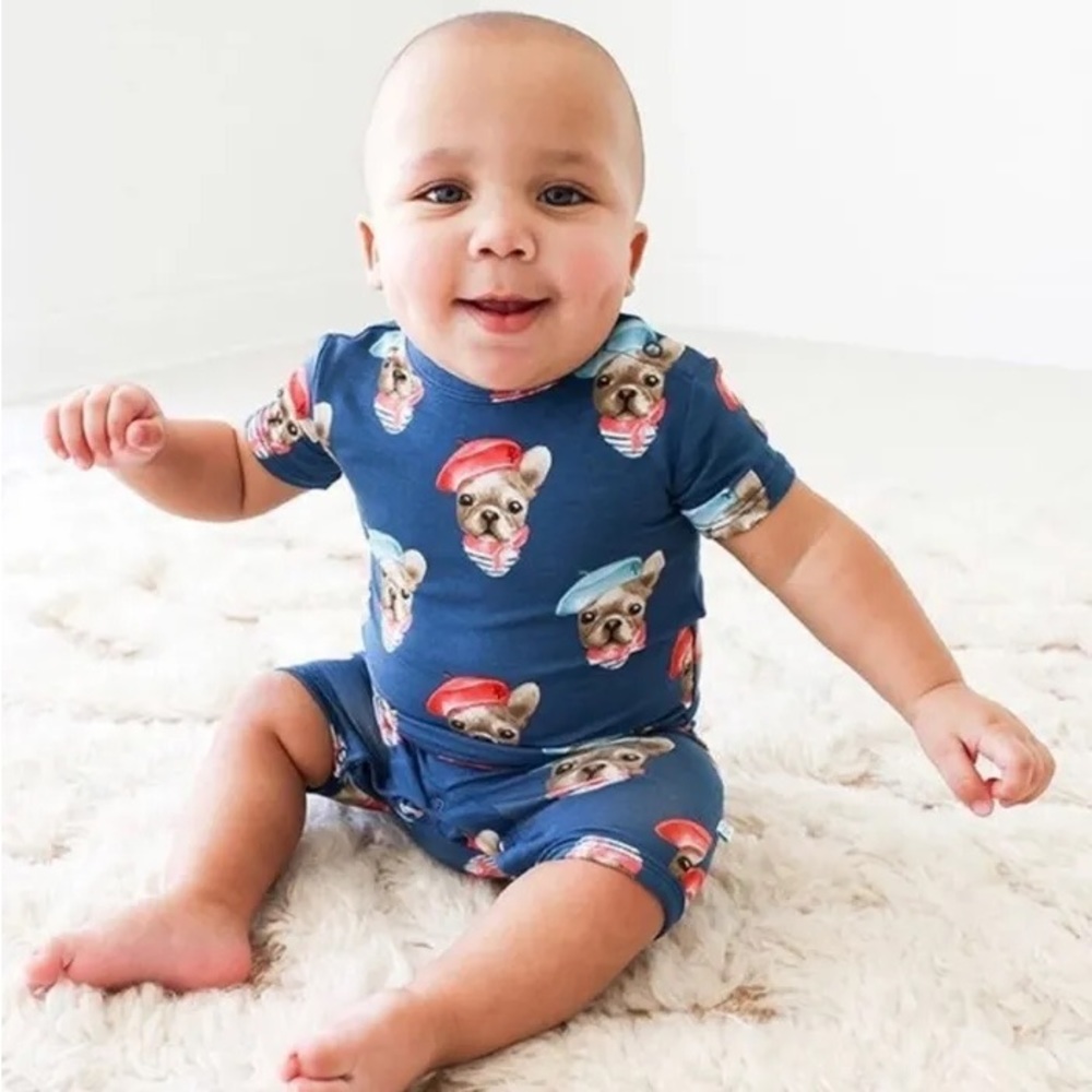 Posh Peanut Frenchie One Piece Romper - Retired print and hard to find - Picture 1 of 4